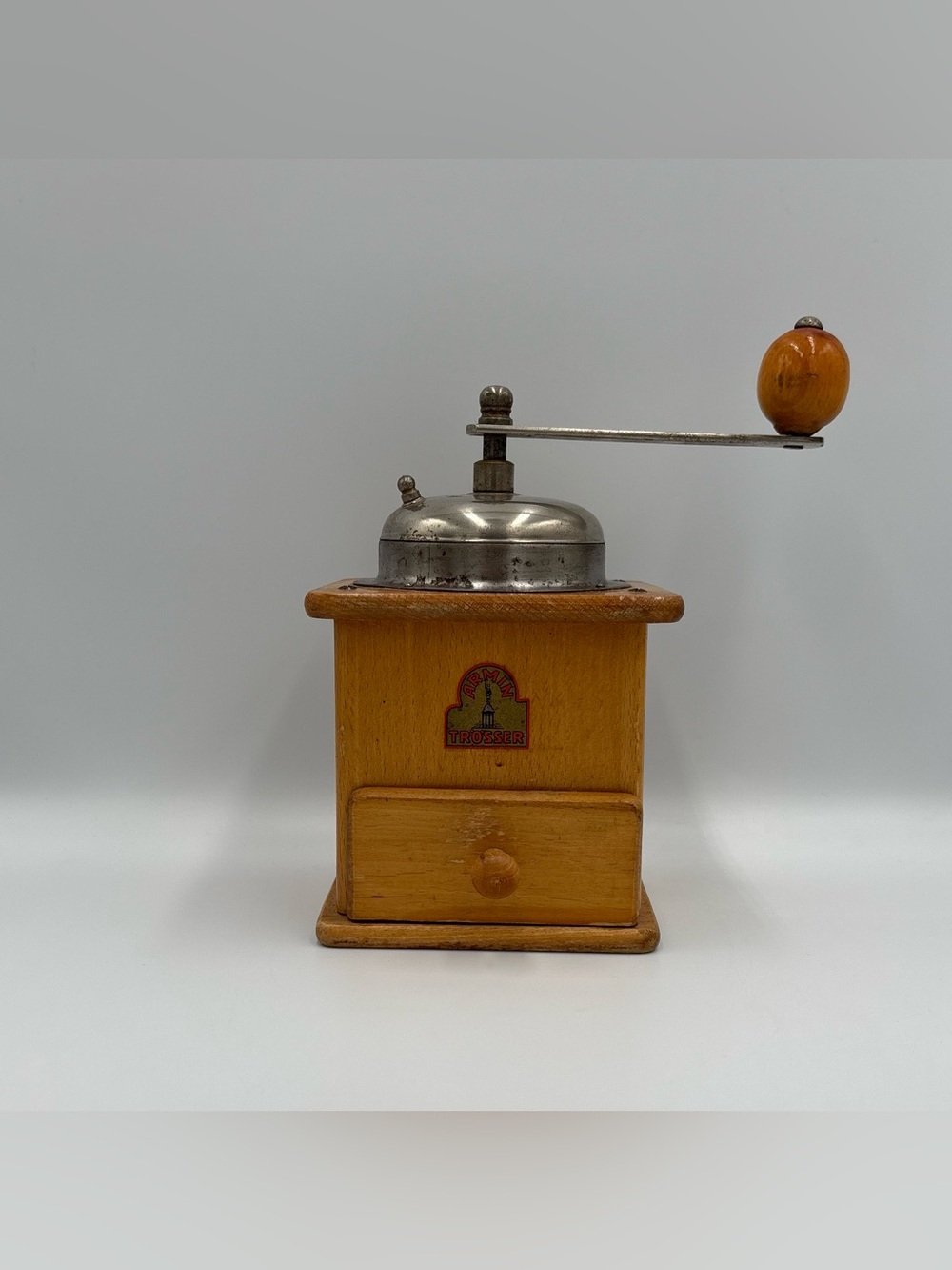 Vtg Armin Trosser Coffee Grinder Mill Box German Hand-Crank Java Bistro Kitchen